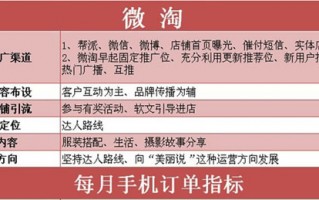 微淘运营规划，微淘的运营策划